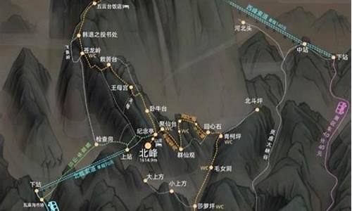 华山旅游路线示意图怎么画_华山旅游路线示意图怎么画的