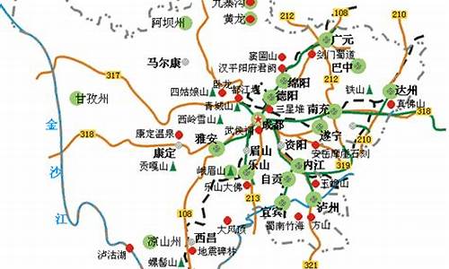 四川景点分布图及线路_四川景点分布图及线路介绍